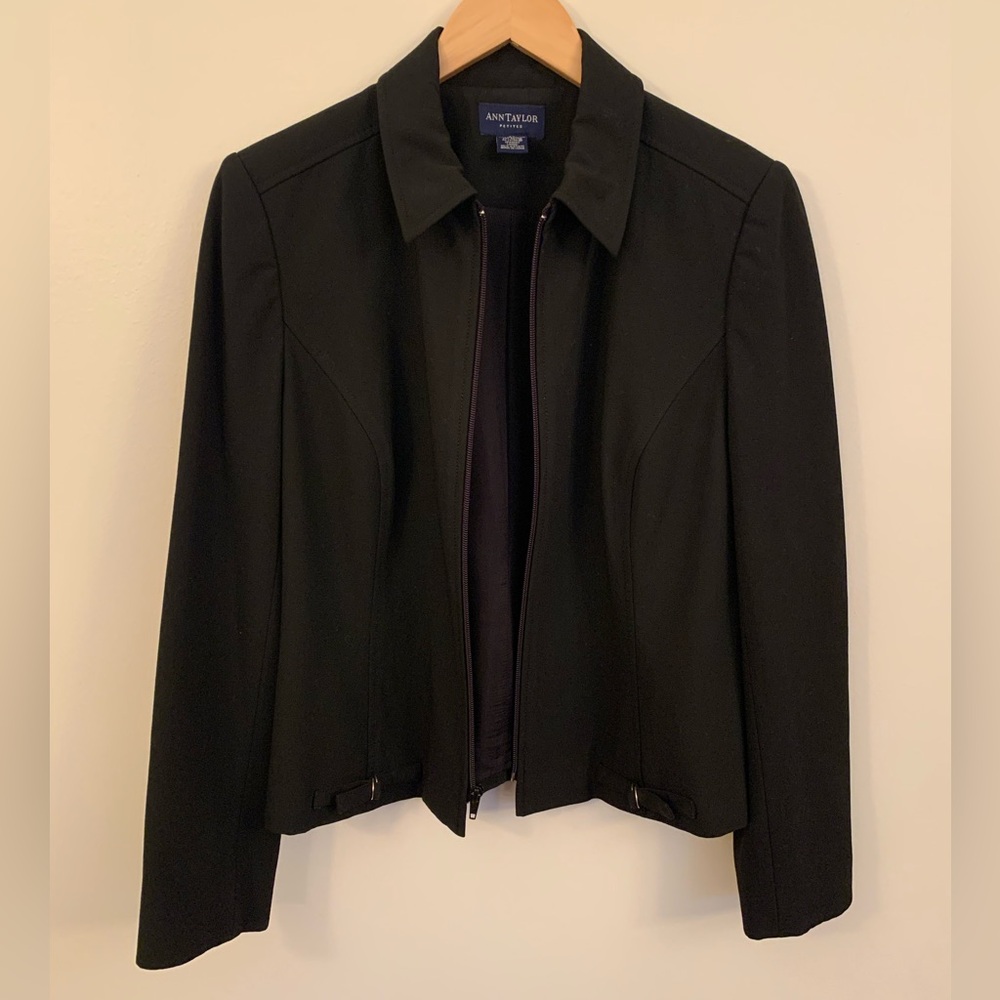Ann Taylor Black Jacket Size 8 petite